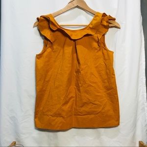 J.CREW ruffle sleeveless top